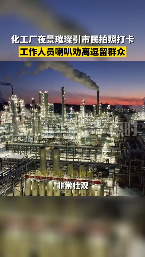 化工廠夜景璀璨引市民拍照打卡，工作人員勸離逗留群眾